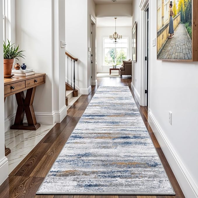 3x11 Washable Runner Rug for Hallway: Extra Long Runners for Entryway Living by WIEVEDENS