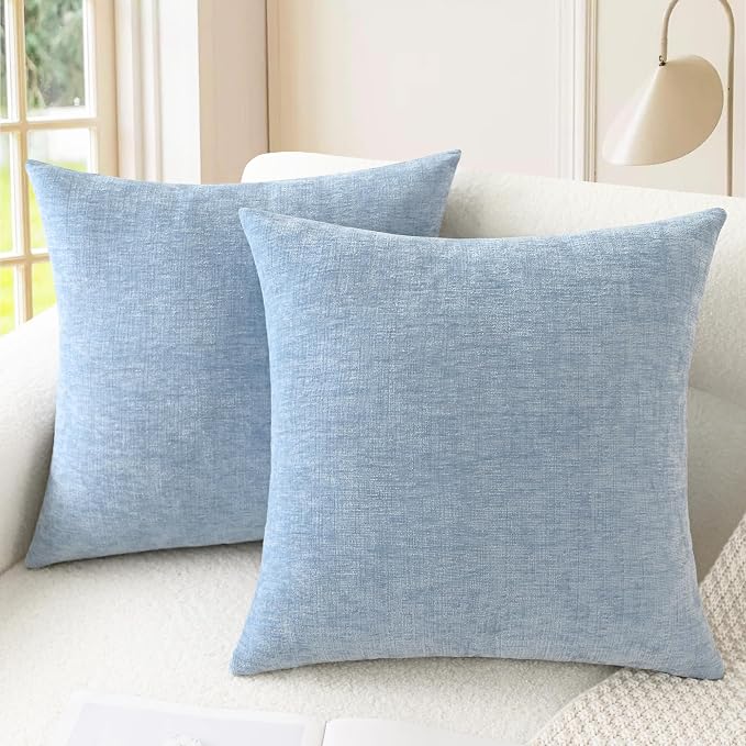 CaliTime Decorative Couch Throw Pillow Covers 20 X 20 Inches Baby Blue | Pack by CaliTime