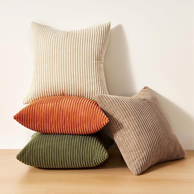 Topfinel Boho Rust OliveGreen Throw Pillow Covers 16x16 Inch Set of 4 Mordern - Image 7