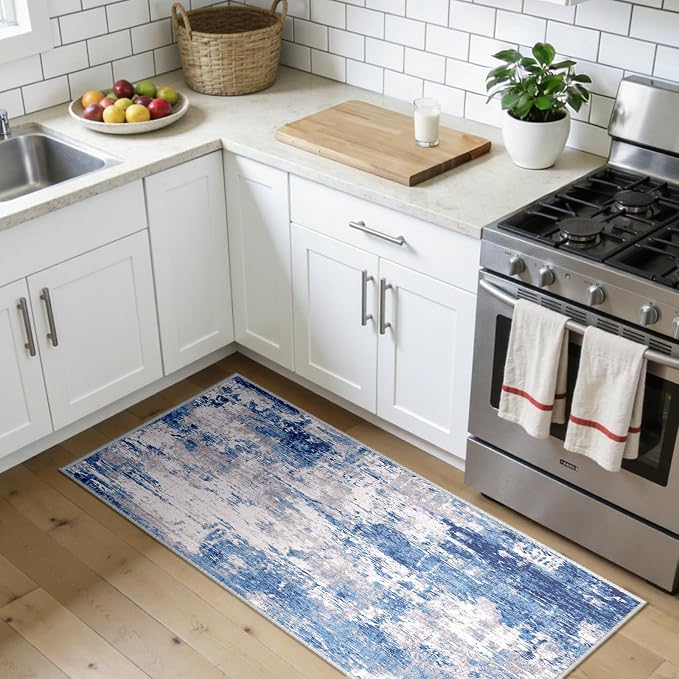 RELEANY Washable 2'x5' Abstract Area Rug - Image 3