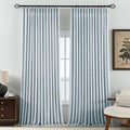 Pinch Pleated Linen Curtains 100% Blackout 102 Inches Long by AUSSPVOCT