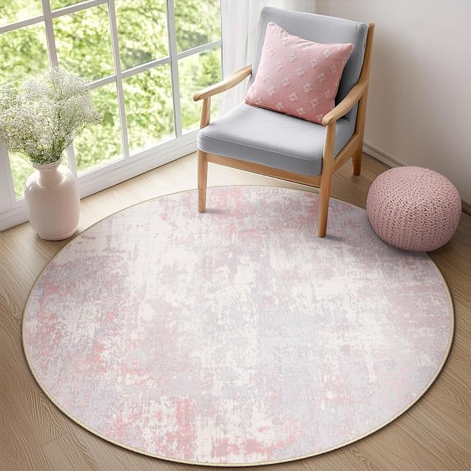 RELEANY Washable Round 4ft Area Rug - Image 2