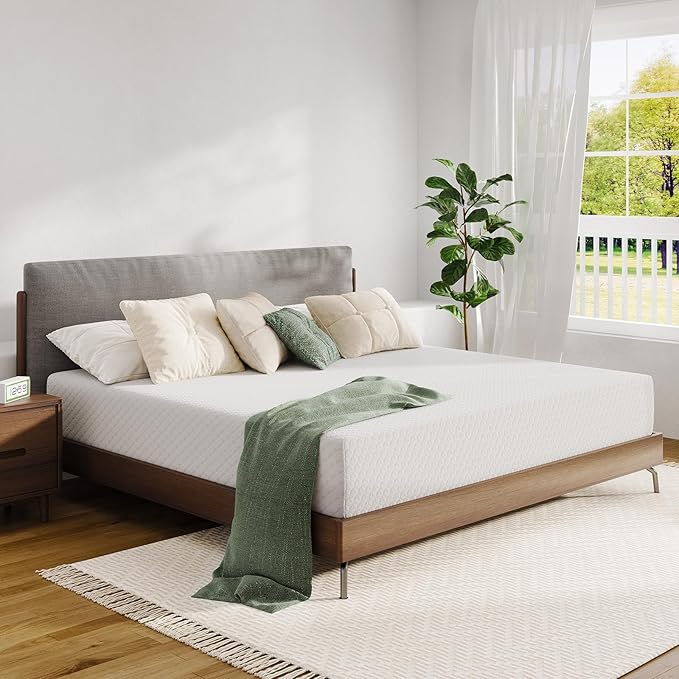 Novilla Queen Mattress, 10 Inch Memory Foam Mattress Queen Size with Comfort Foam for Pressure Relief & Cool Fresh Sleep,Removable Washable Cover, Memory Foam Mattresses, Medium Firm