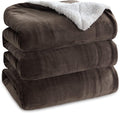 Bedsure GentleSoft Sherpa Fleece Blankets King Size for Bed - Thick and Warm Throw for Women and Men, Soft Fuzzy Plush King Blanket for Winter, Brown, 108x90 Inches