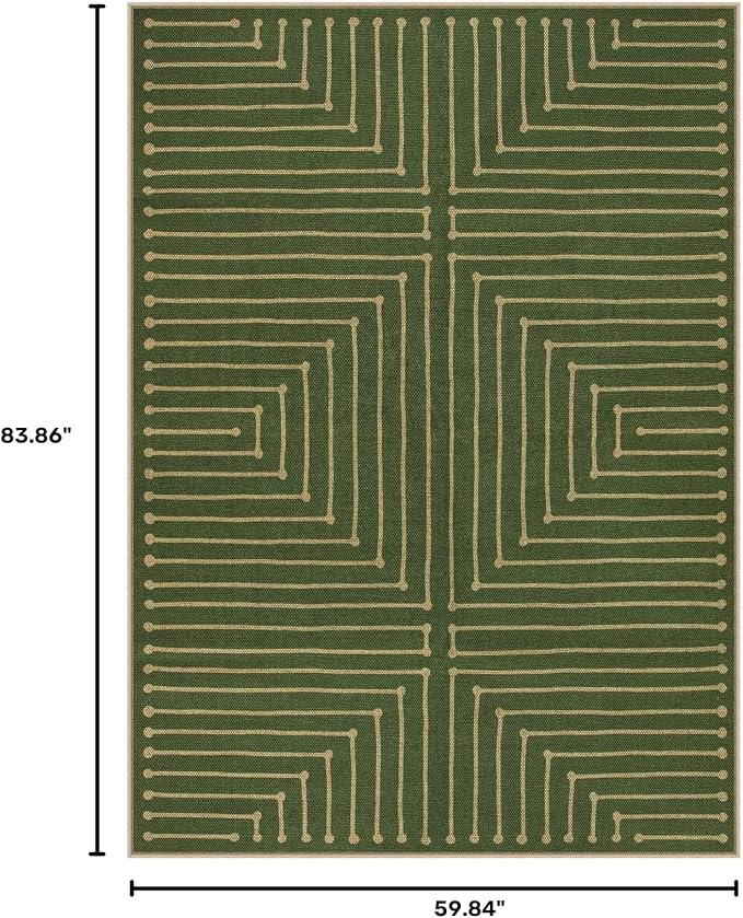 Lahome Neutral Easy Jute Outdoor Rug 5x7 - Image 2