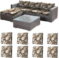 CALBODE 8 Pcs Stretch Indoor/Outdoor Seat Cushion Covers, Indoor/Outdoor Couch by CALBODE