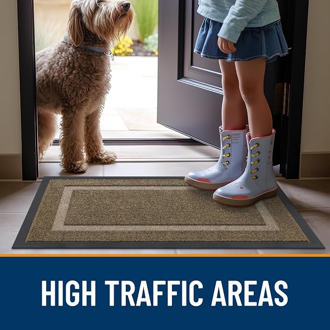 OLANLY Front Door Mat Outside 71x34, All-Season Heavy-Duty Rubber Doormat | - Image 7