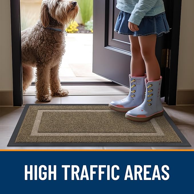 OLANLY Front Door Mat Outside 59x40, All-Season Heavy-Duty Rubber Doormat | - Image 7
