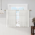 Off White Kitchen Curtains 36 Inch Length Set 2 Panel Back Tab Pocket Semi by Nanspring
