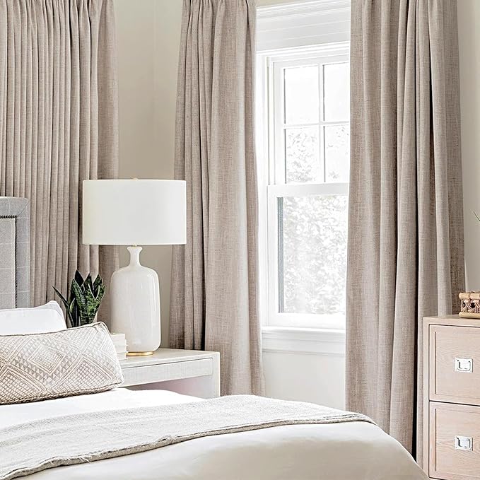 MIULEE 100% Blackout Linen Curtains - Image 2