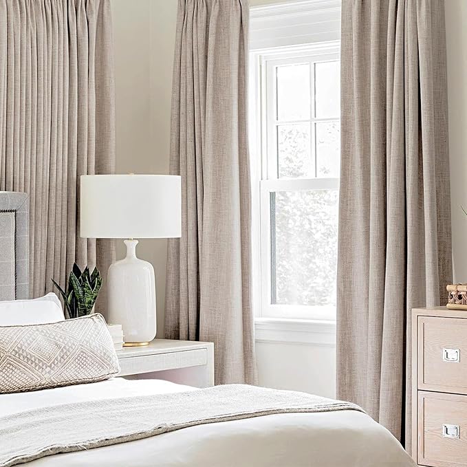 MIULEE 100% Blackout Linen Curtains - Image 2