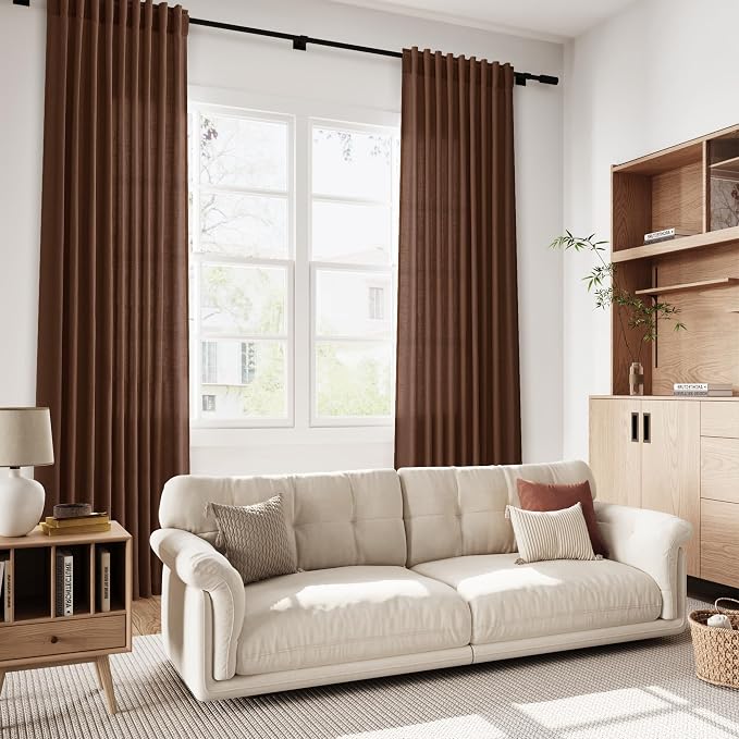 Mocha Brown Curtains 84 Inches Long - Image 5