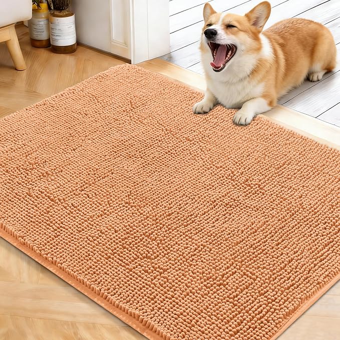 OLANLY Dog Door Mat for Muddy Paws 40x32, Super Absorbent Chenille Mud Mat | by OLANLY