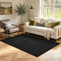3x5 Black Solid Area Rug Washable Non-Slip Soft Thin by Unknown