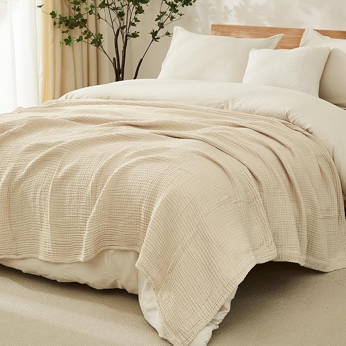 EMME Cotton Muslin Throw Blanket 4 Layer - Image 3