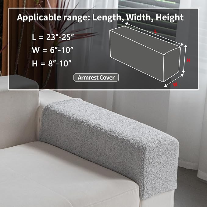 OHSIO Couch Cushion Covers for Sectional Sofa, Stretch Soft Sofa Slipcovers - Image 2