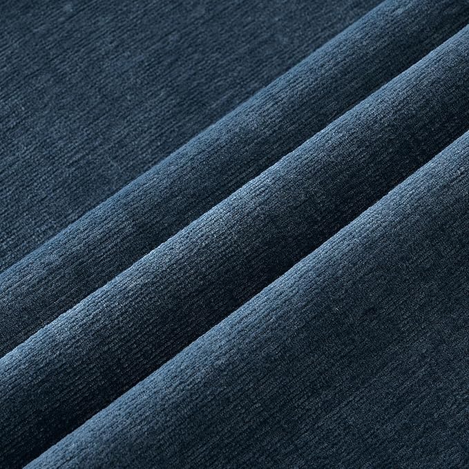 MIULEE Dark Blue Chenille Couch Throw Pillow Covers, 20x20 | Set of 2, Soft - Image 2