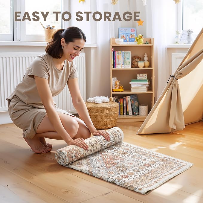 3x16 Runner Rug Non Slip, Washable Hallway Runner Rug, Living Room, Extra Long - Image 9