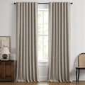 MIULEE 100% Blackout Linen Curtains by MIULEE