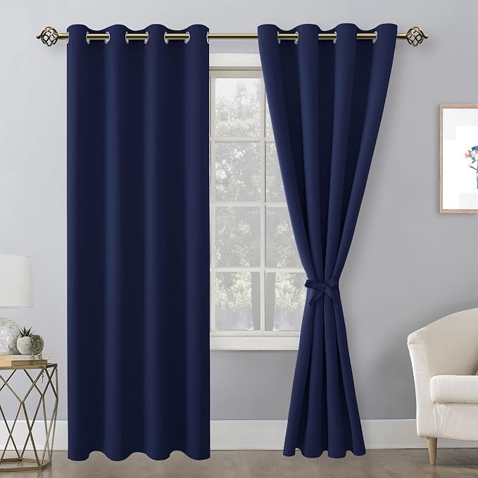 Blackout Curtains for Bedroom, 52 x 84 Inch, 2 Panels | Thermal Insulated & - Image 8