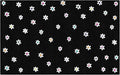 Flagship Carpets Schoolgirl Style Small Daisies on Black Educational Area Rug for Kids Room Seating Décor, Children's Classroom, Play Carpet for Teaching and Playroom, 7'6 "x 12'