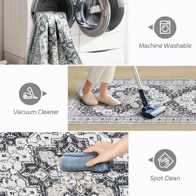 Madane Washable Runner Rugs 2x12 Long - Image 5