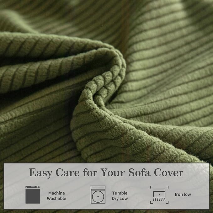 OHSIO Sectional Couch Covers, Wear Resistant Stretch Sofa Covers Washable Soft - Image 6