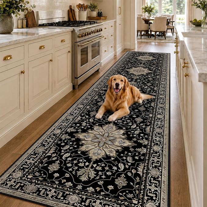 RELEANY Washable Area Rug, Runner 3'x12', Water Repellent, Pet Friendly - Image 2