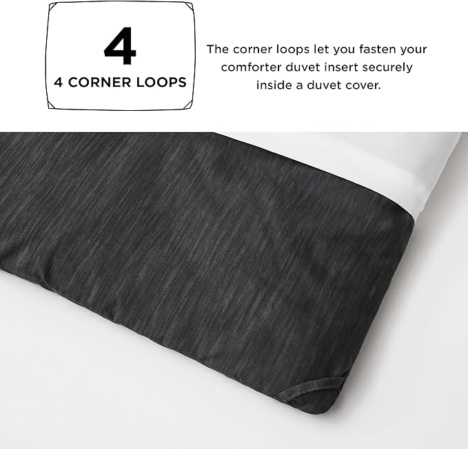 Bedsure Twin/Twin XL Comforter Set - Black Soft Bedding for All Seasons, Cationic Dyed Bed Set, 2 Pieces, 1 Twin Size Comforter (68"x88") and 1 Pillow Sham (20"x26"+2")