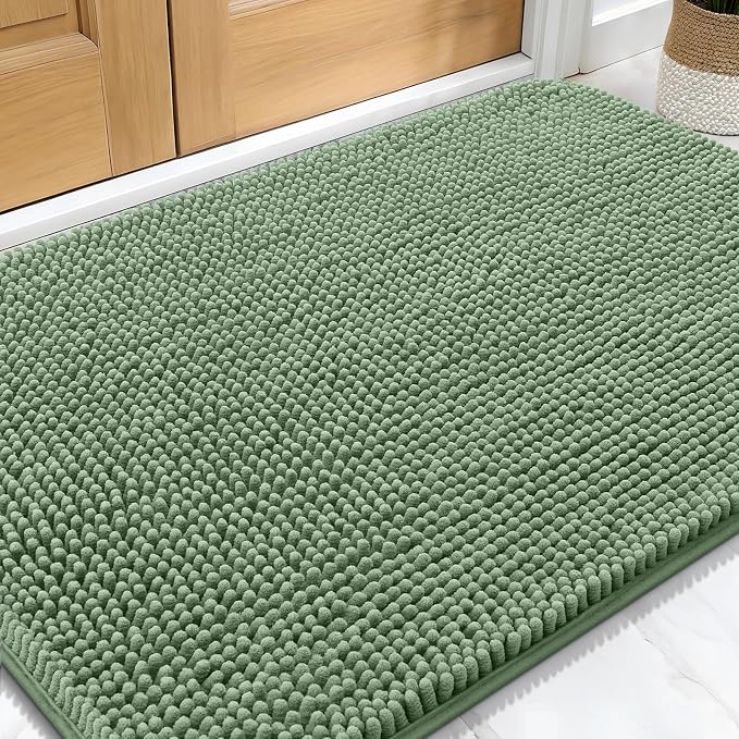 OLANLY Dog Door Mat for Muddy Paws 34x21, Super Absorbent Chenille Mud Mat | by OLANLY