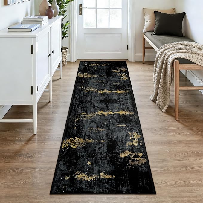 RELEANY Washable Runner 2'6"x8' Abstract Area Rug - Image 3