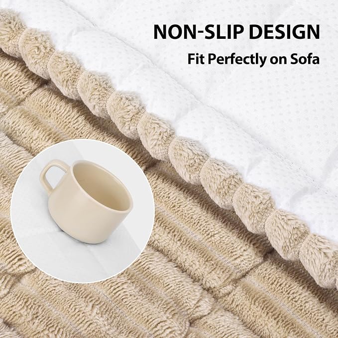 Fixwal Waterproof Flannel Dog Couch Cover, 27.6" x 70.9", Coffee | Integrated - Image 5