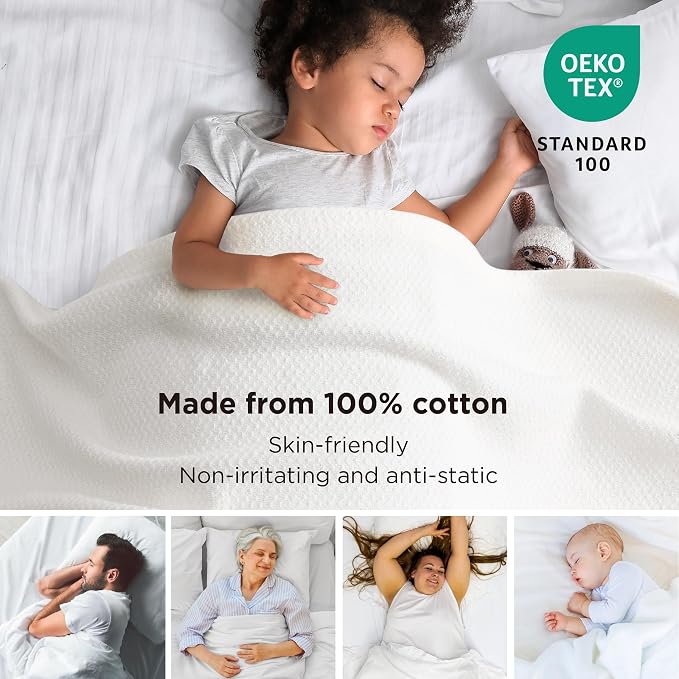 Bedsure GentleSoft 100% Cotton Blanket Full Size - Image 2