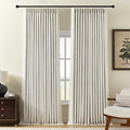 Pinch Pleated Linen Curtains 100% Blackout 96 Inches Long by AUSSPVOCT