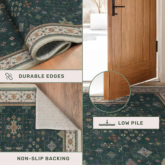 Dark Green 2x6 Kitchen Rug - Image 5