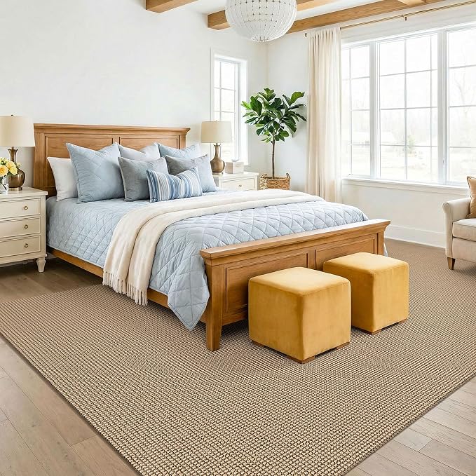 KOZYFLY Farmhouse 7.5x10 Rugs for Living Room, Non Slip Woven Area Rugs - Image 8