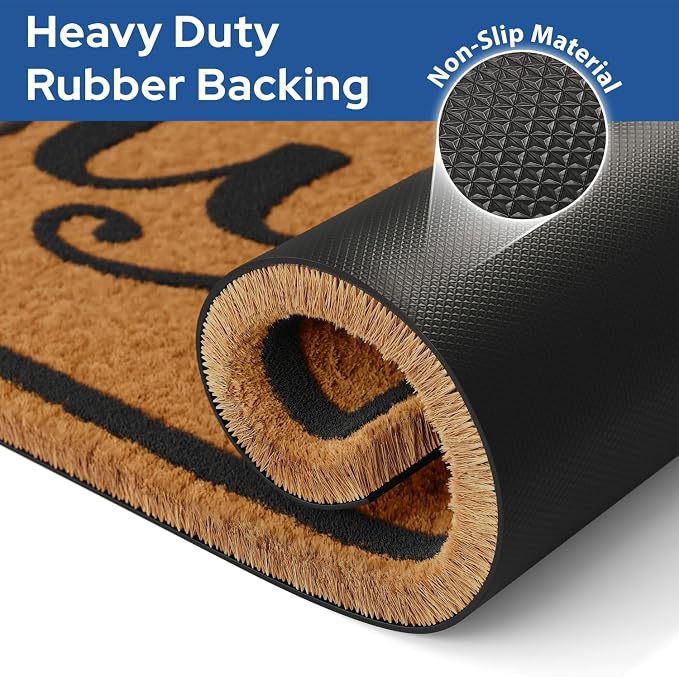 Barnyard Designs Natural Coir Non-Slip Doormat | Heavy-Duty Welcome Mat - Image 7