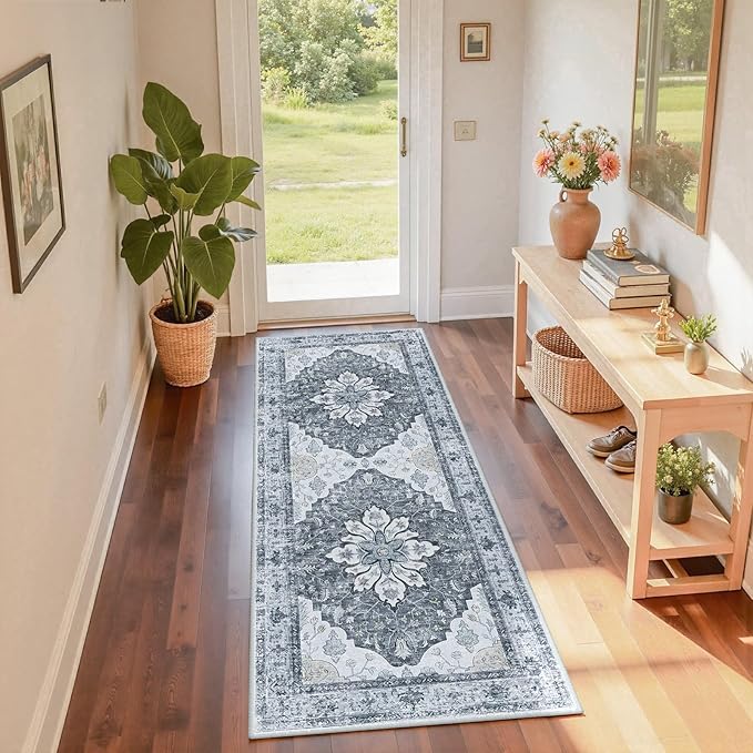 RELEANY Washable Area Rug, Runner 2'x6', Water Repellent, Pet Friendly - Image 3