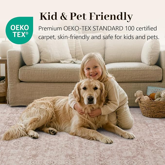 8x10 Ft Large Area Rugs for Living Room, Soft Non-Slip Machine Washable Rug - Image 5