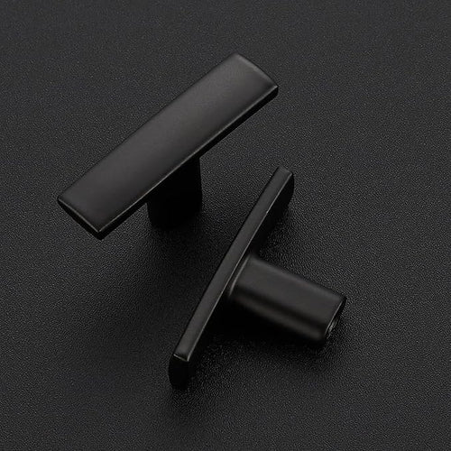 10 Pack Black Cabinet Knobs - Curved Cabinet Pulls Matte Black Knobs for Kitchen Cabinet Drawer Solid Dresser Knobs for Cabinet Hardware 1-3/4 Inch Length Single Hole