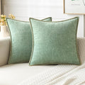 MIULEE Decorative Couch Throw Pillow Covers 20x20 Inch Greyish Green 2 Pack | by MIULEE