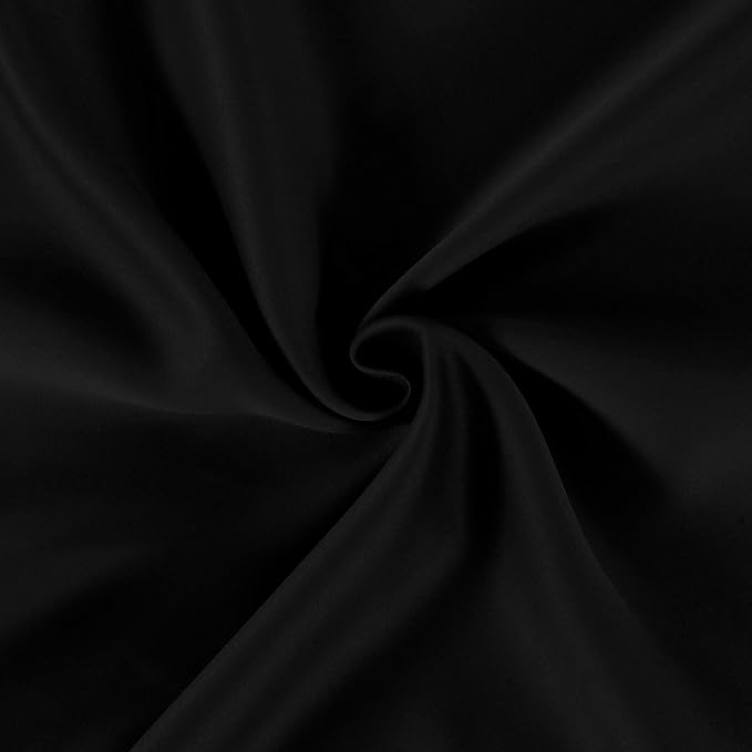 Black Blackout Curtains 34 x 63 Inch Length/Set of 2 Curtain Panels/Thermal - Image 5