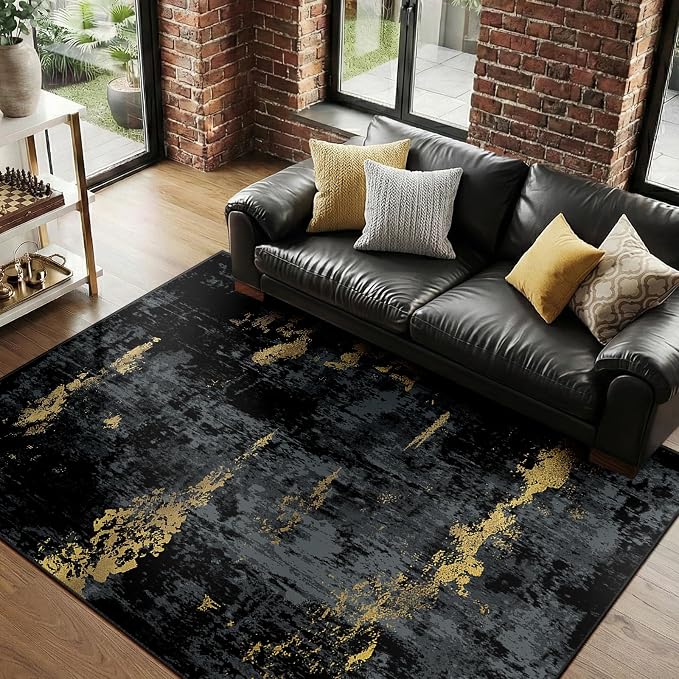 RELEANY Washable 9'x12' Abstract Area Rug - Image 8