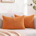 Fancy Homi 2 Packs Orange Lumbar Decorative Throw Pillow Covers 16x32 Inch by Fancy+Homi
