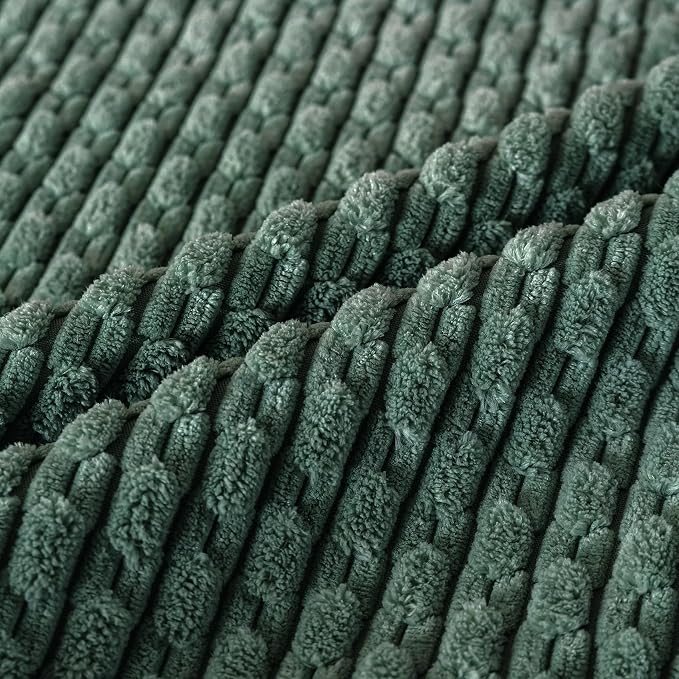 Set of 4 Teal Green Decorative Throw Pillow Covers 24x24 Inch Corduroy Pillow - Image 5