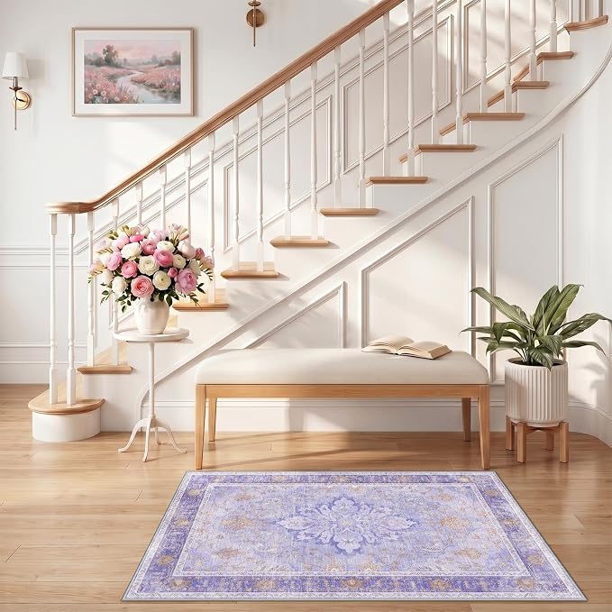 RELEANY Washable Area Rug, Small 2'6"x4', Water Repellent, Pet Friendly - Image 2