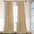 Burlap Color Curtains 84 Inch Length by Pitalk