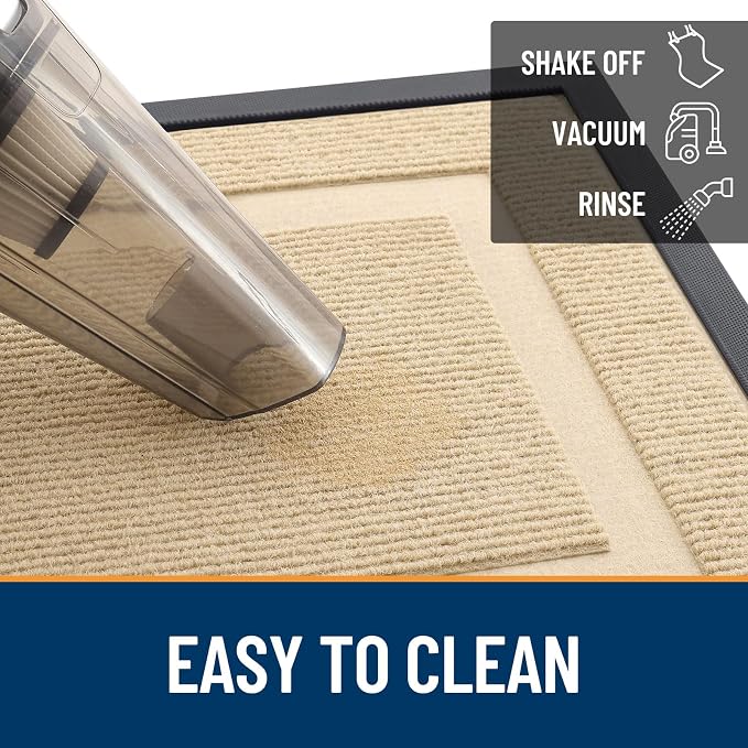 OLANLY Front Door Mat Outside 71x34, All-Season Heavy-Duty Rubber Doormat | - Image 6