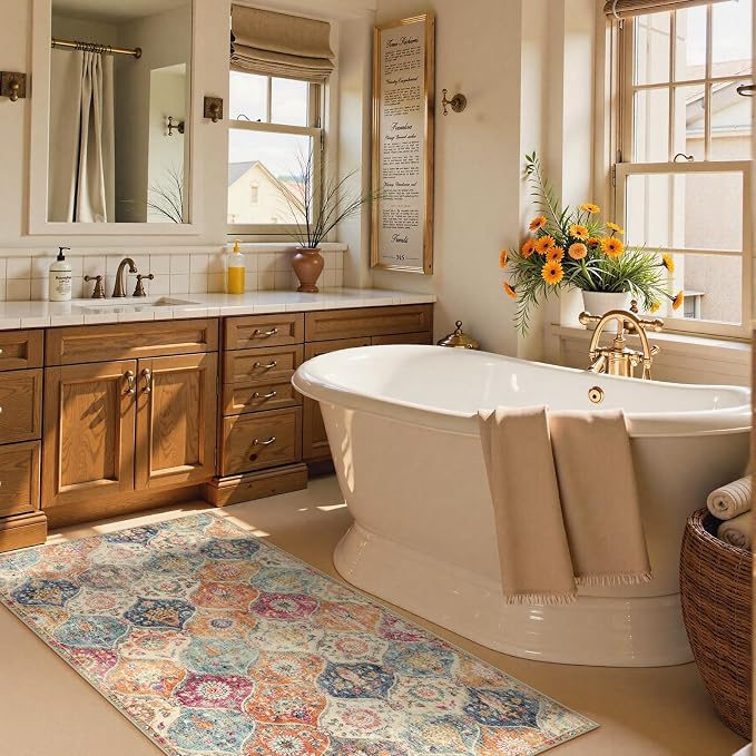 Lahome Moroccan Trellis Hallway Rug, 2x5 Washable Runner Rug Non Slip Kitchen - Image 7