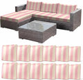 CALBODE 12 Pcs Stretch Outdoor Seat Cushion Covers, Washable Striped Chair Seat by CALBODE